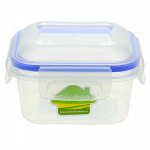 Контейнер для продуктов пластмассовый &quot;Спессо&quot; 0,45л, 12,2х12,2х6,1см, цвета микс, подходит для СВЧ (Россия)