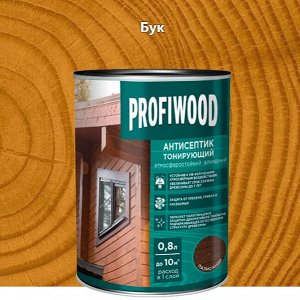 Антисептик алкидный тонирующий для дерева 2 в 1 PROFIWOOD цвет бук 2,1 кг