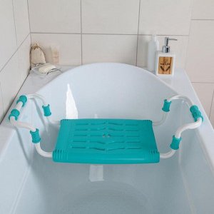 Сиденье для ванны раздвижное, 35x29 см, цвет бирюза