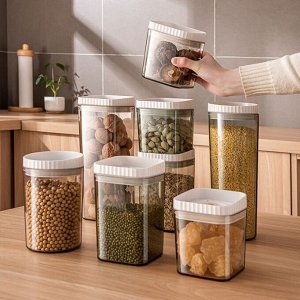 Банка с вакуумной крышкой для хранения пищевых продуктов 600 мл