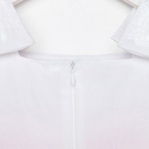 Платье нарядное детское KAFTAN 34 (122-128 см), белый/розовый