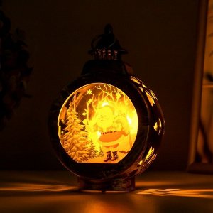 Фигурка светящаяся RISALUX «Новогодняя ночь», LED-ночник, от батареек, 5x8x13 см, МИКС