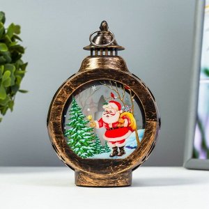 Фигурка светящаяся RISALUX «Новогодняя ночь», LED-ночник, от батареек, 5x8x13 см, МИКС