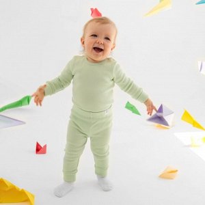 Комплект боди детских MINAKU: Basic Line BABY, цвет шалфей/бежевый.