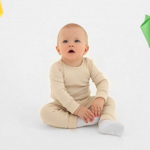 Комплект боди детских MINAKU: Basic Line BABY, цвет шалфей/бежевый.