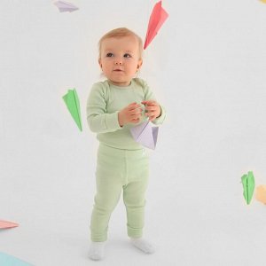 Комплект боди детских MINAKU: Basic Line BABY, цвет шалфей/бежевый.