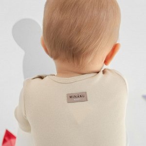 Комплект боди детских MINAKU: Basic Line BABY, цвет шалфей/бежевый.