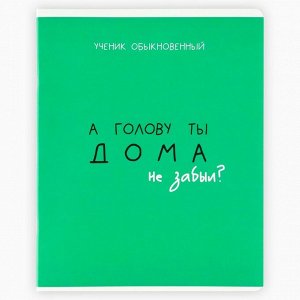 Тетрадь в клетку, 48 л., А5, на скрепке, блок №2 «Типичный ученик», твин лак, уф лак, МИКС
