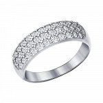 Серебряное кольцо с фианитом 94010062