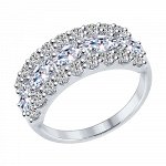 Серебряное кольцо с фианитом 94012222