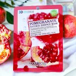Маска для лица тканевая 3D с натуральным ЭКСТРАКТОМ ГРАНАТА FOODAHOLIC 23г. Корея