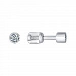 Серьги из серебра с фианитом 94021526