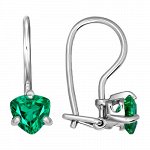 Серьги Детские  из серебра с фианитом