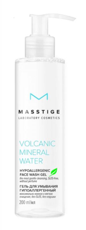 Гель д/умывания для чувствительной кожи "Volcanic Mineral Water" без сульфатов MASSTIGE 200мл., шт