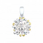 Серебряная подвеска с горным хрусталём 92030537