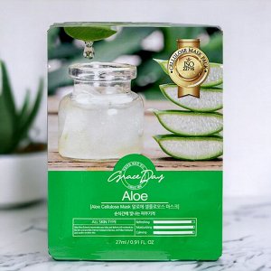 Маска для лица с экстрактом Алоэ, тканевая, 27мл, Корея