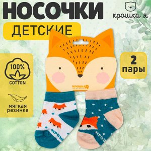 Носки детские Крошка Я «Лисичка», 2 пары.