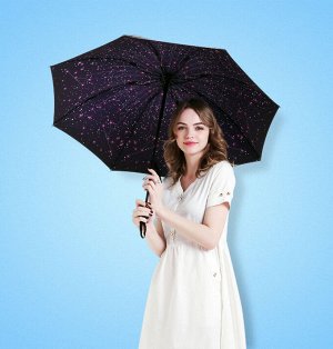 Зонт Зонт женский.

&nbsp;Характеристики:

- количество сложений - 3

- размер: см.фото

- количество -спиц: 8

- материал: Pongee

- механизм открывания: ручной

&nbsp;