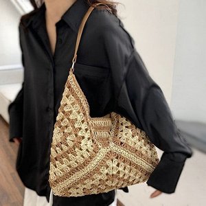 Сумка Видео: https-//www.modernbag.ru/media/upload/%D0%BD%D0%B0%D0%B1%D0%BE%D1%80%201/BG-S-105.mp4	

Плетеная соломенная сумка
Размер: см.фото&nbsp;