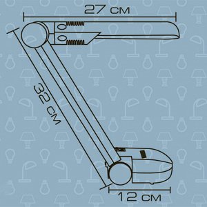 Светильник настольный складной 26-0006/B черный