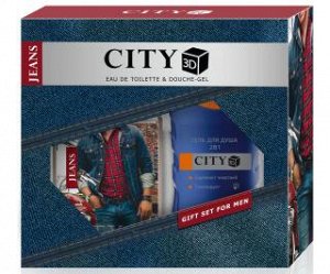 .ПН  City 3D Jeans Original  90  мл + гель для душа 150 ml