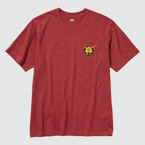 UNIQLO - хлопковая футболка с с принтом Датэ Масамунэ и логотипом Кацуяма - 16 RED