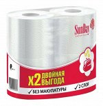 SunDay Туалетная бумага 4 рулона 2-х слойная