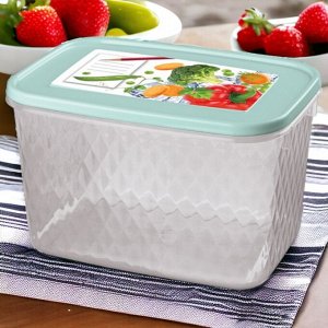 КОНТЕЙНЕР ДЛЯ ЗАМОРАЖИВАНИЯ И ХРАНЕНИЯ ПРОДУКТОВ С ДЕКОРОМ "КРИСТАЛЛ" 1,7Л (Светло-голубой)