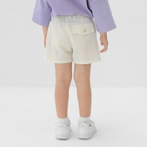 Шорты детские MINAKU: Cotton Collection, белые, рост