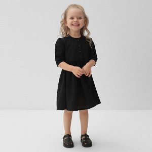 Платье для девочки MINAKU: Cotton collection, цвет чёрный.