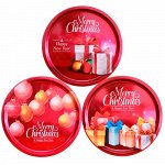 3.44.46 Ассорти датского сливочного печенья &quot;MERRY CHRISTMAS&quot; (С Рождеством) 340гр*12 Ж/Б