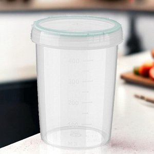 Банка для хранения продуктов и разогревания "ВИНТАЖ" 0,5Л (Светло-голубой)(уцененный товар)