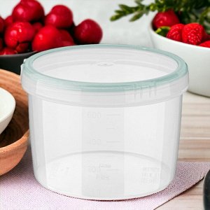 БАНКА для хранения, замораживания, разогревания продуктов "ВИНТАЖ" 0,75Л (Светло-голубой)