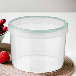 БАНКА для хранения, замораживания, разогревания продуктов "ВИНТАЖ" 0,75Л (Светло-голубой)