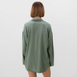 Костюм женский (рубашка, шорты) MINAKU: Casual Collection, оливковый