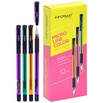 Ручка шариковая масляная 0.4мм &quot;MICRO LINE COLOR&quot; синяя IFBPPCOL-04BL inФОРМАТ