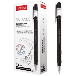Ручка шариковая масляная BALANCE черная 1.0мм (085941) Хатбер