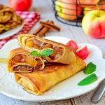 Блинчики фаршированные яблоком и корицей «Почти Готово», 2.0 кг замороженные