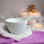 КОВШ пластиковый с удобной ручкой 1,3Л (белый)