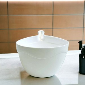 КОВШ пластиковый с удобной ручкой 1,3Л (белый)