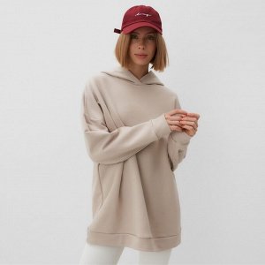 Худи женское MINAKU: Casual Collection цвет бежевый