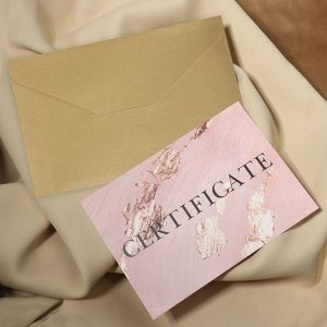 Набор подарочных сертификатов «Поталь», 10 шт., с крафтовыми пакетами и наклейками, розовый