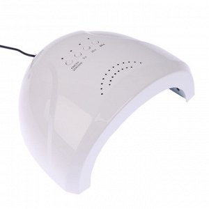 Лампа для маникюра Luazon LUF-17, UV/LED, 30 диодов, 48 Вт, таймер, USB, белая