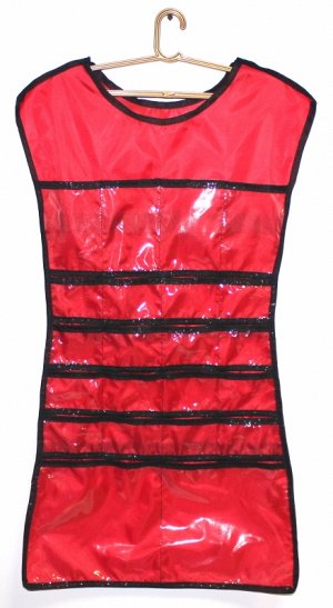 Платье-органайзер для бижутерии и украшений Little Black Dress New Красное