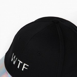 Кепка женская WTF, чёрная, р-р 56
