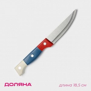 Нож для овощей кухонный Доляна «Триколор», лезвие 8.5 см