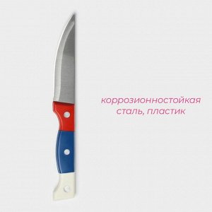 Нож для овощей кухонный Доляна «Триколор», лезвие 8.5 см