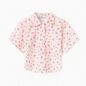 Рубашка для девочки KAFTAN «Цветы», розовая