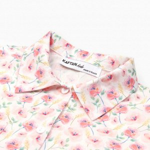 Рубашка для девочки KAFTAN «Цветы», розовая