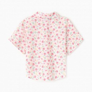 Рубашка для девочки KAFTAN «Цветы», розовая